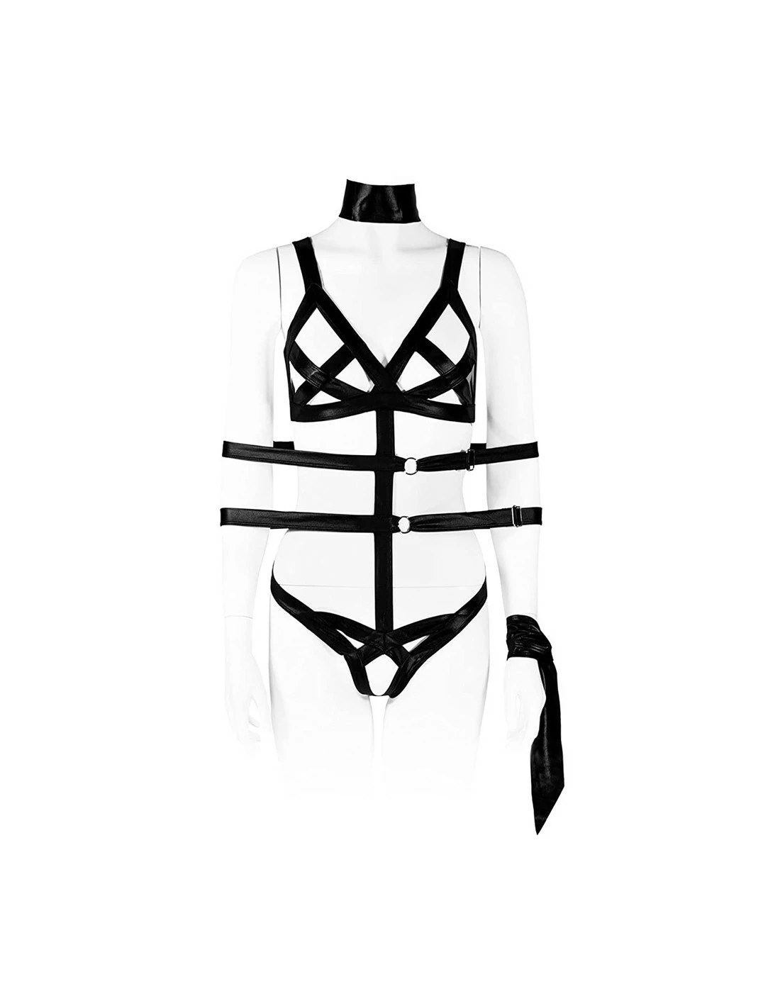 LEG AVENUE Ensemble Body Kinky Wetlook 1 LEG AVENUE Ensemble Body Kinky Wetlook