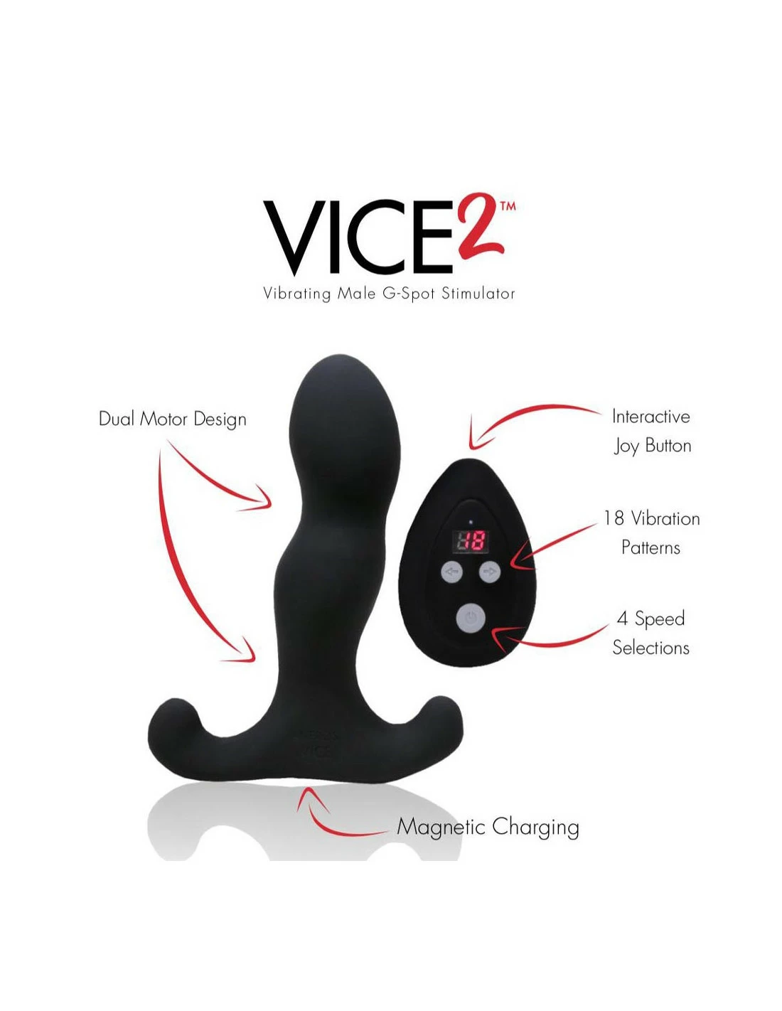 Aneros Stimulateur Prostatique Vibrant Télécommandé Vice 2 3 Aneros Stimulateur Prostatique Vibrant Télécommandé Vice 2 – Image 3